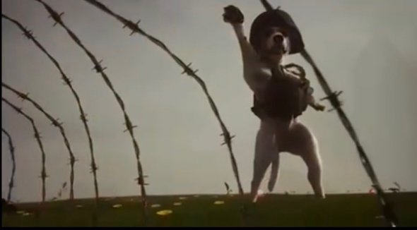 Невідомі випустили мультфільм, у якому пес Патрон танцює поряд із мінами, поки поряд усе вибухає