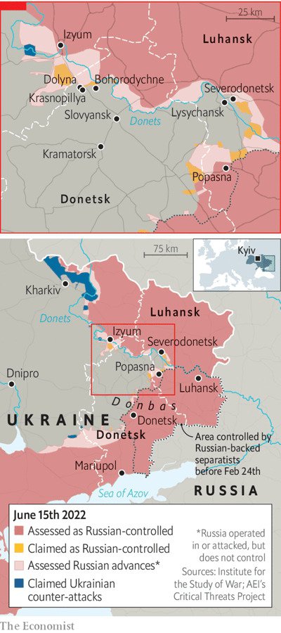 Карта бойових дій на Донбасі 