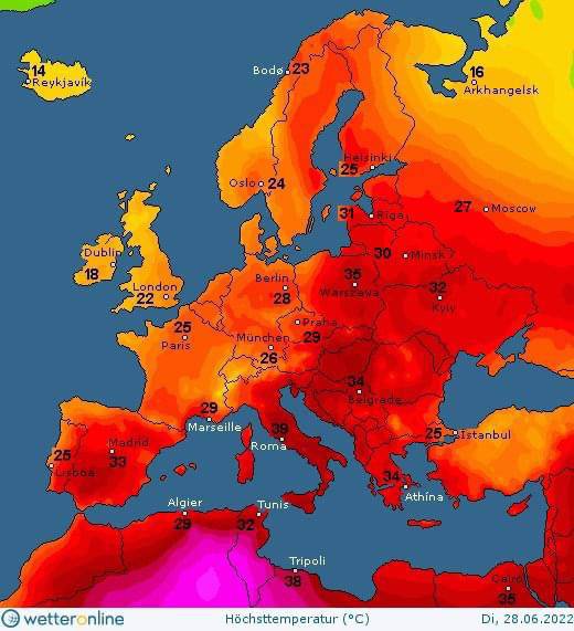 Карта на вівторок, 28 червня