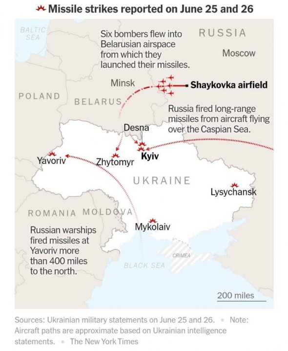 Удары по Украине наносили с двух морей и Беларуси