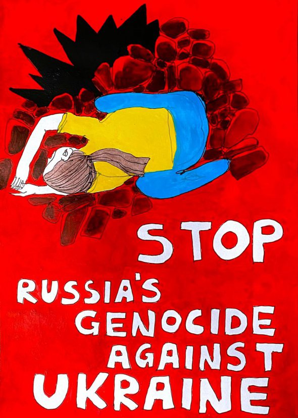 Антон Логов нарисовал 6-летнюю девочку, погибшую во время ракетного обстрела Очакова.
