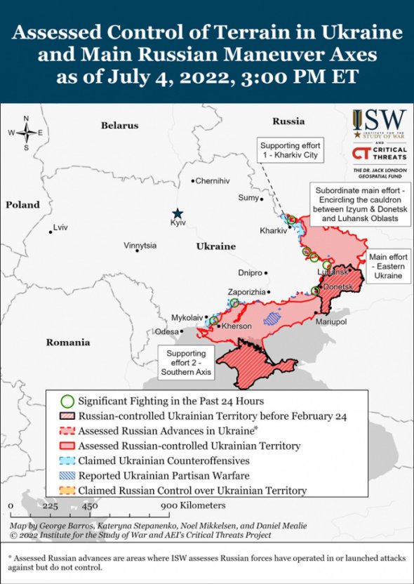 Карта просування російських загарбників