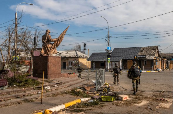 Іноземні бійці проводять зачистку в березні на околиці Ірпеня 