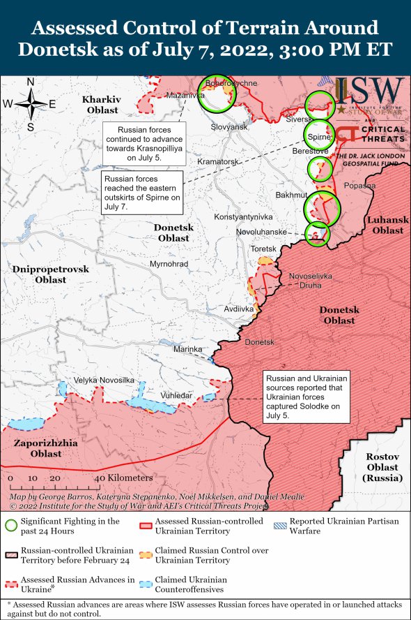 Оккупанты создают условия для возможного наступления на Краматорск, которое будет происходить параллельно с наступлением на Славянск