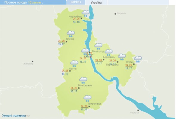 У Києві сьогодні обіцяють мінливу хмарність