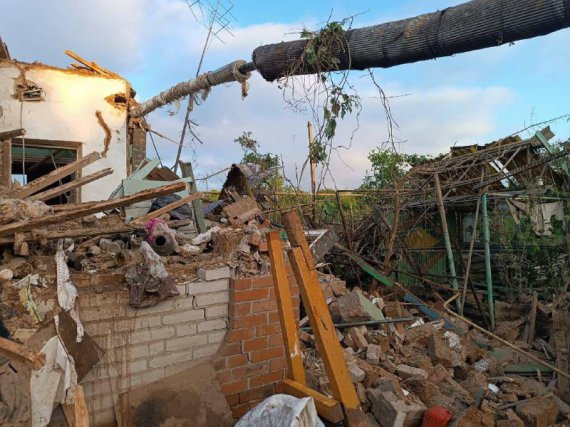 Наслідки ворожого удару по Слов'янську