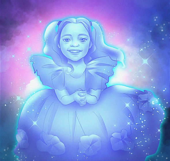 Ольга Вилсон изобразила "душу" 4-летней Лизы.