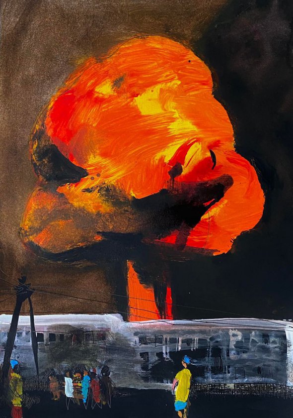 Антон Логов відреагував артом на події у Часовому Яру.