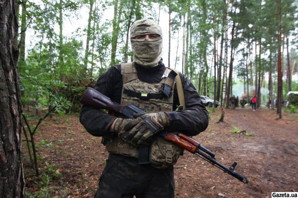 Боец с позывным "Черный". Вступил в ДФТГ после освобождения Киевщины от оккупантов