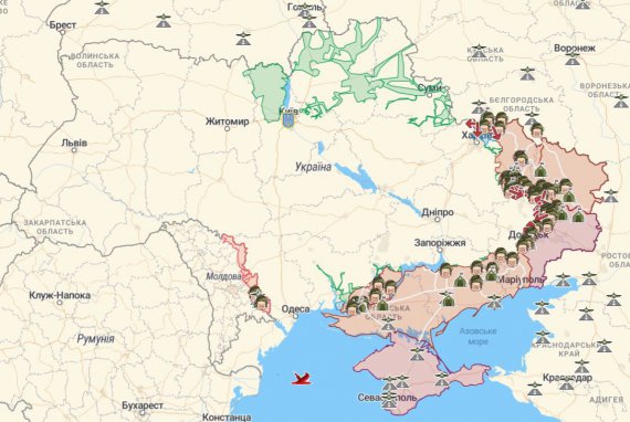 Российская армия продолжает штурмовать позиции украинских защитников на всей линии фронта