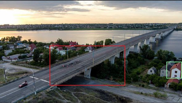 Последствия первого удара по Антоновскому мосту