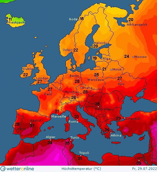 Южная часть Европы простелила жаркое полотенце в украинские области