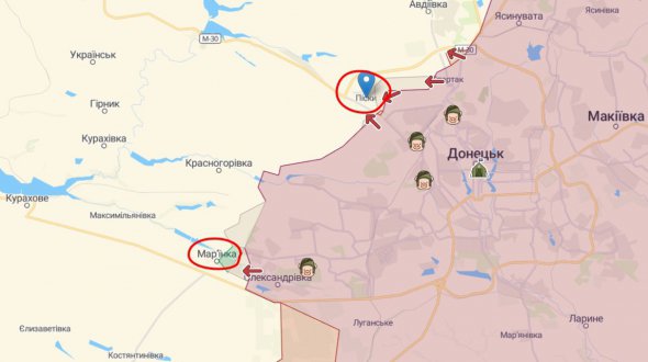 Противник безуспешно пытался прорвать оборону недалеко от Марьинки, но понес потери и отошел