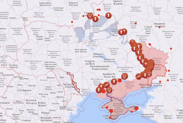 Опубликована актуальная карта боевых действий в Украине на сегодня, 13 августа