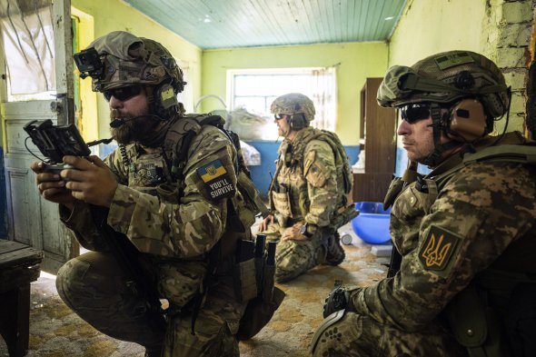 Украинские военные в Николаевской области 