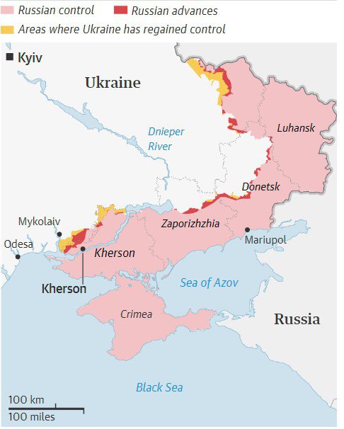 Оккупированные части Украины 