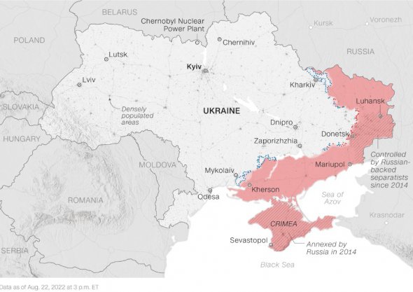 Окуповані росіянами частини України 