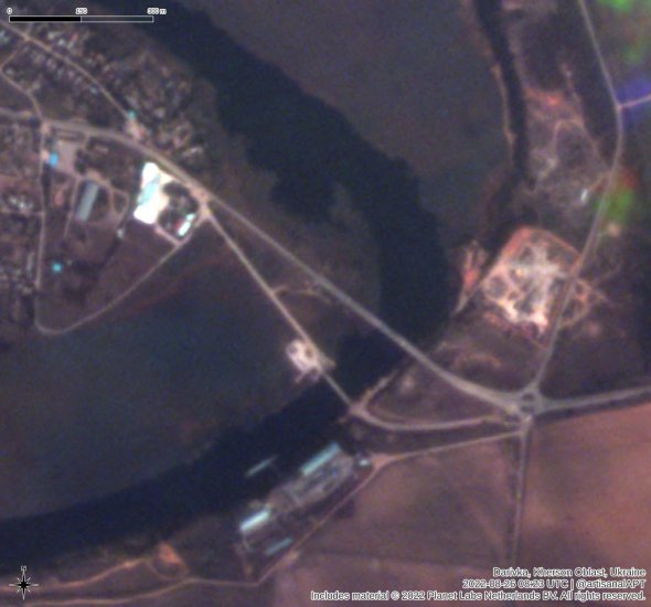 Супутниковий знімок Даріївського мосту