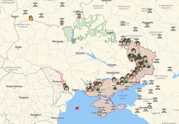 Обновленная карта боевых действий в Украине на 28 августа