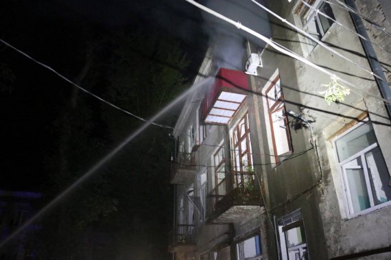 Наслідки нічного ракетного удару по Київському району Харкова