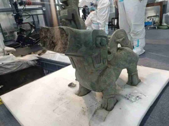 В Китае обнаружили древнюю скульптуру