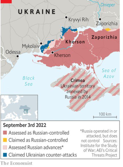 Окуповані частини півдня України 