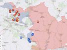 Карта бойових дій в Україні за 8 вересня