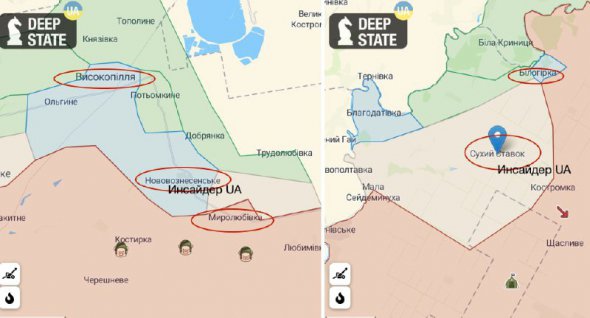 ВСУ освободили пять населенных пунктов Херсонщины: Высокополье, Нововознесенское, Белогорка, Миролюбовка и Сухой Ставок 