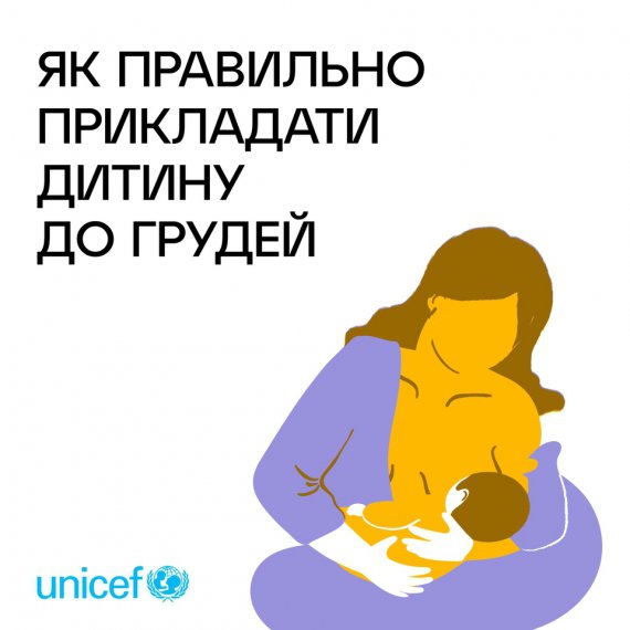 Поради ЮНІСЕФ, як правильно прикладати дитину до грудей під час годування