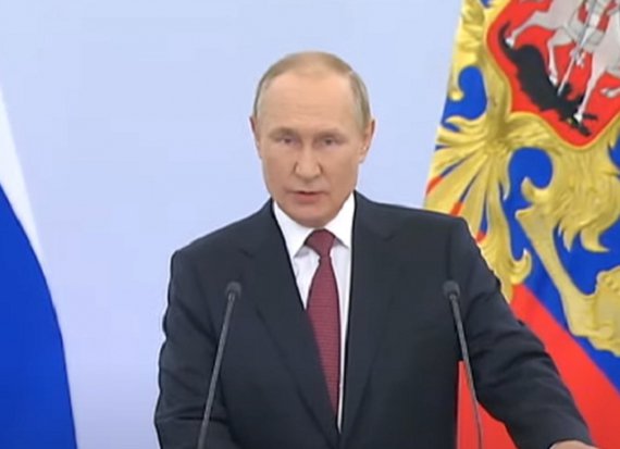Президент країни-агресорки РФ Володимир Путін заявивв про "нові регіони РФ".
