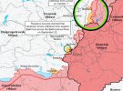 Згідно з картами, 1 жовтня російські війська здійснили наземні удари в районі Бахмута та Авдіївки