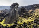 Из-за лесного пожара в национальном парке Рапа-Нуи на острове Пасхи пострадали известные каменные статуи моаи