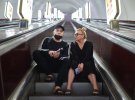 Андрей Данилко и Инна Билоконь в столичном метро.