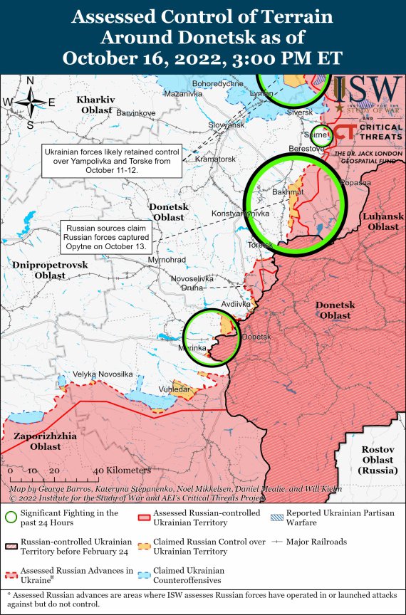 В ISW показали свіжі карти бойових дій