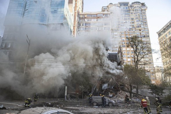 Последствия утреннего удара по Киеву