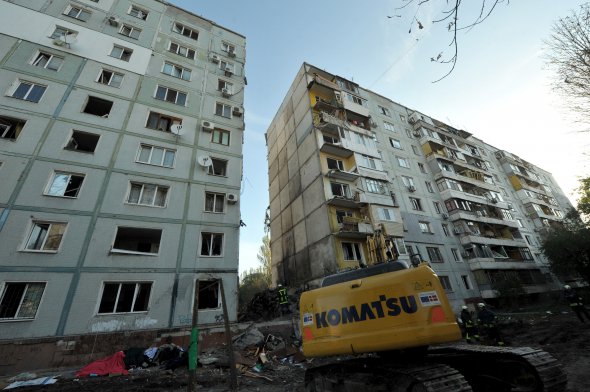 Наслідки ракетного обстрілу Запоріжжя 