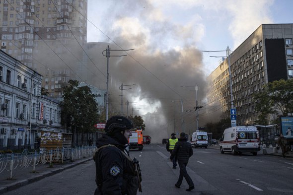 Атаки иранских дронов в Киеве 