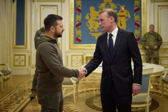 Президент України Володимир Зеленський зустрівся із радником президента Сполучених Штатів Америки з питань національної безпеки Джейком Салліваном.