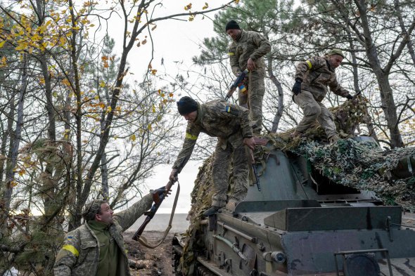 Украинские войска возле Херсона 