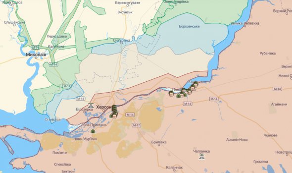 Карта войны в Украине на 11:40 11 ноября