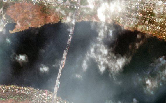 Спутники показали масштабы разрушений мостов на Херсонщине