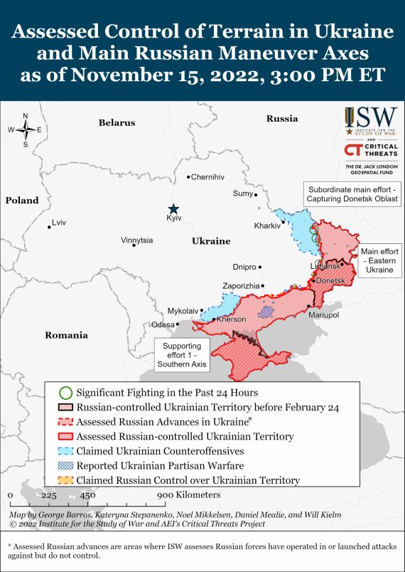 Аналитики ISW показали свежие карты боев в Украине