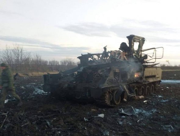 Зенитный ракетный комплекс "Бук-М3" российских оккупантов уничтожили высокоточным оружием от партнеров Украины.