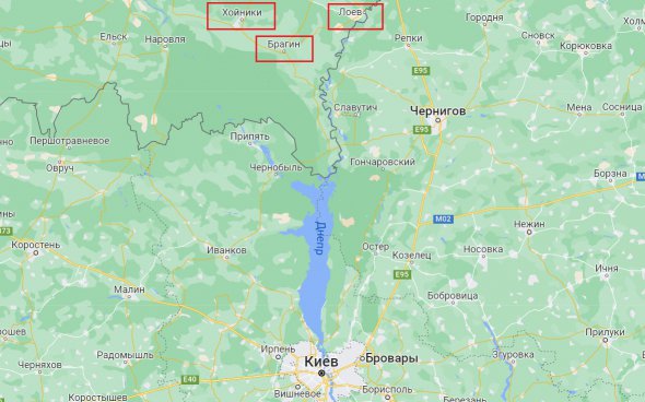 Карта районів, де Білорусь обмежує в'їзд