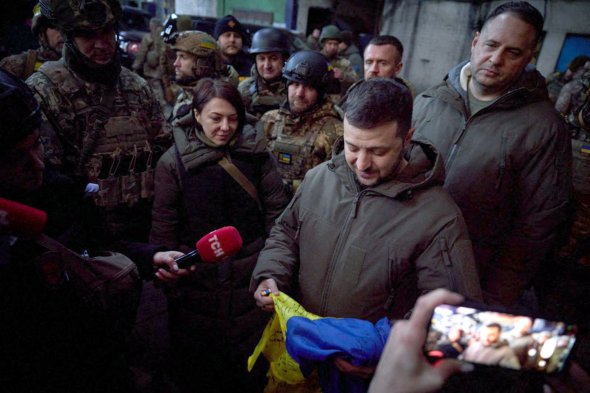 Візит президента Зеленського до Бахмута