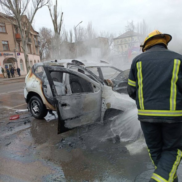 Вибух авто у Мелітополі стався біля центрального входу в парк імені Горького