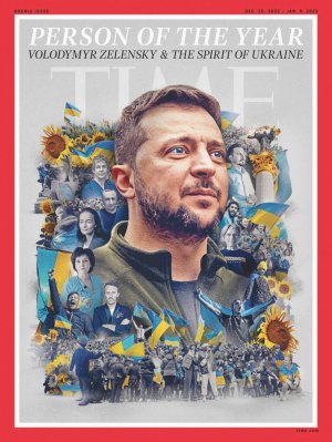 Редакція журналу відзначила візити Зеленського на передову під час запеклих бойових дій на Донбасі та у звільнений Херсон