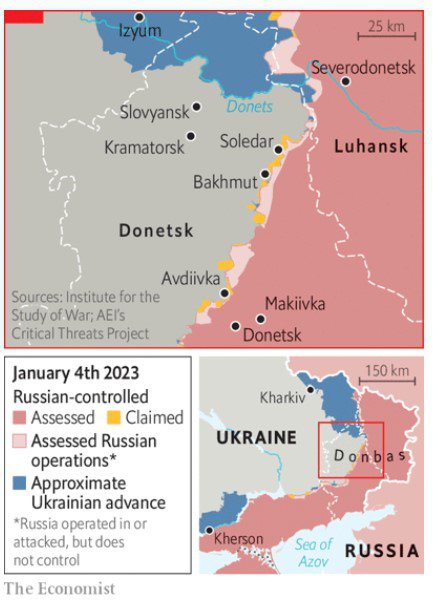 Оккупированные части Донбасса 