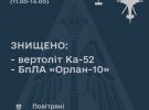 В воскресенье украинские защитники сбили российский вертолет и беспилотник.