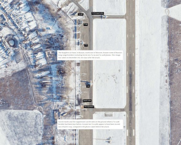 Аеродром «Дяглево», 7 грудня 2022 року, за два дні після атаки українським дроном 